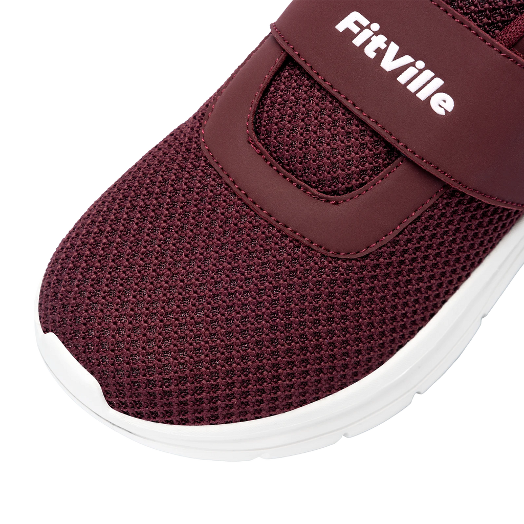 FitVille Women's Shoes Wide Diabetes Shoes Adjustable Strap for Swollen Feet Slip on Walking Lightweight Comfortable Sneakers
