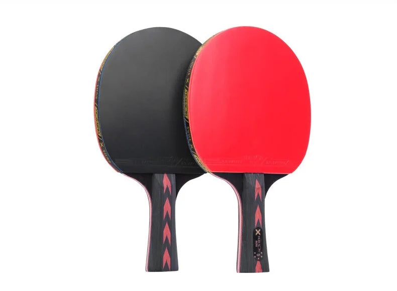 (2pcs/pair) 5 Star Carbon Table Tennis Racket Ping Pong Paddle Racket With Case