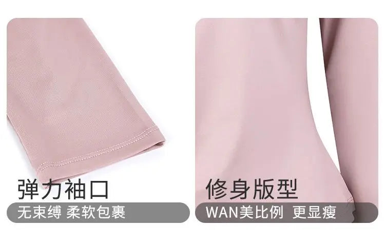 Sports Tops for Women in Spring and Autumn Slim V-neck High-elastic Yoga Tops for High-end Fitness Long Sleeves