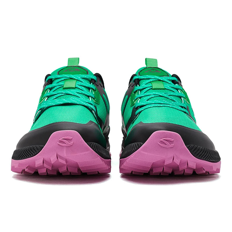 HOBIBEAR Unisex Hiking Sneakers Lace-Up Walking Shoes Outdoor Travel Artificial Leather Sneakers