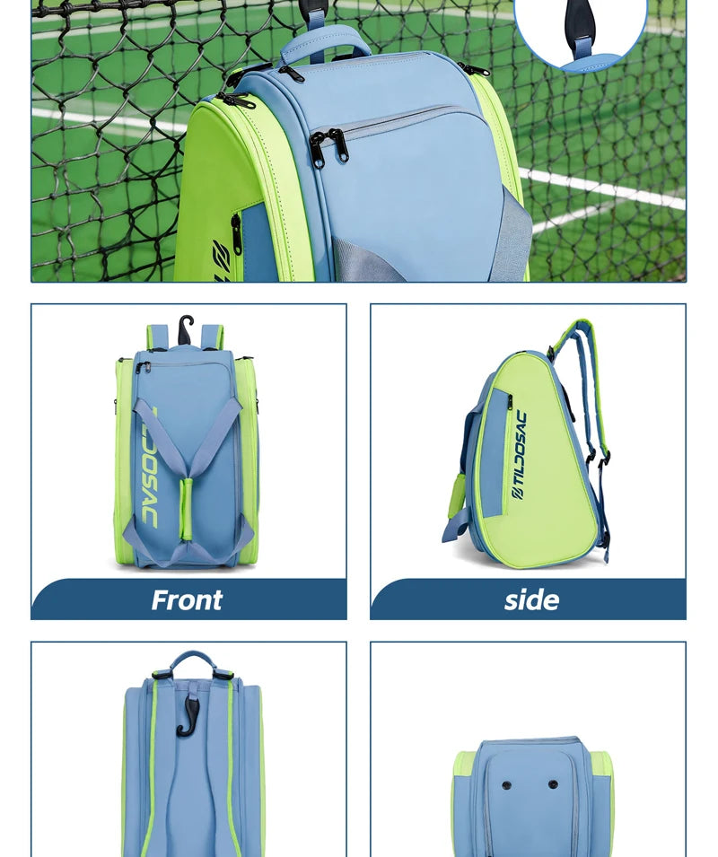 Professional Pickleball Racquet Backpack Large Capacity Waterproof Padel Pickleball Bag Shoe Compartment Padel Sporting Handbag