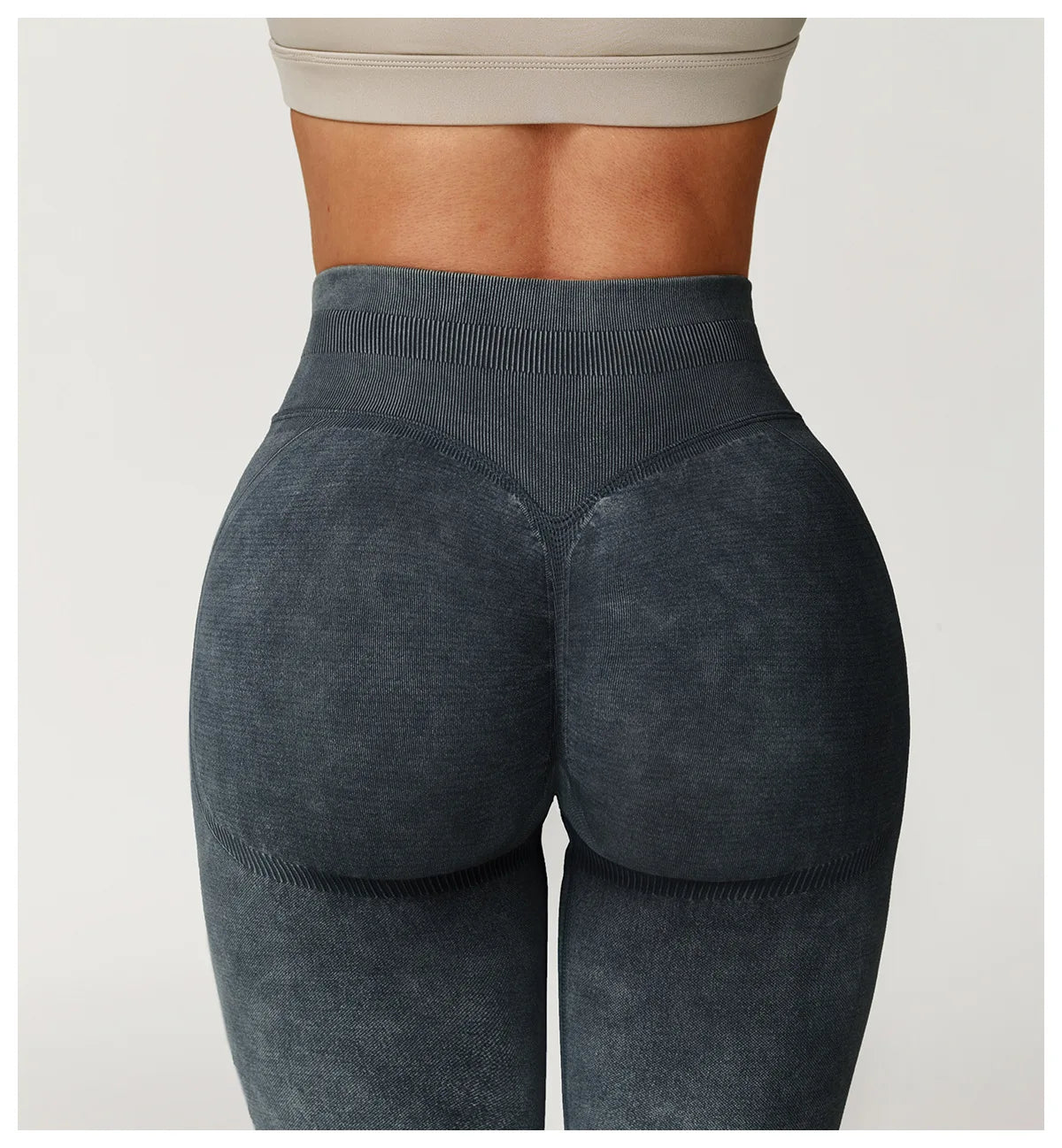 Yoga Pants Sports Leggings Women Seamless Sports Yoga Pant High Waist Ribbed Gym Clothes Fitness Workout Wear Scrunch Bum Tights