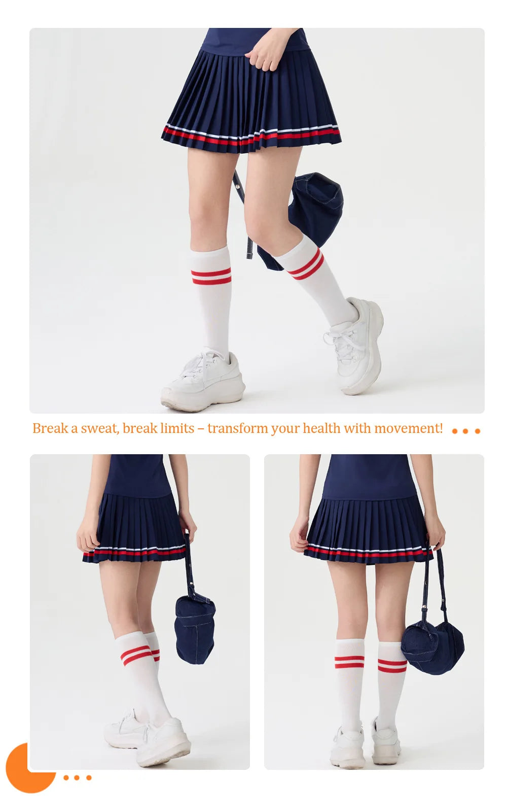 New Style Tennis Skirt, High-Waisted Slimming Tennis Wear, Quick-Drying Half-Length Pleated Skirt, Badminton Running Fitness Sports Short Skirt