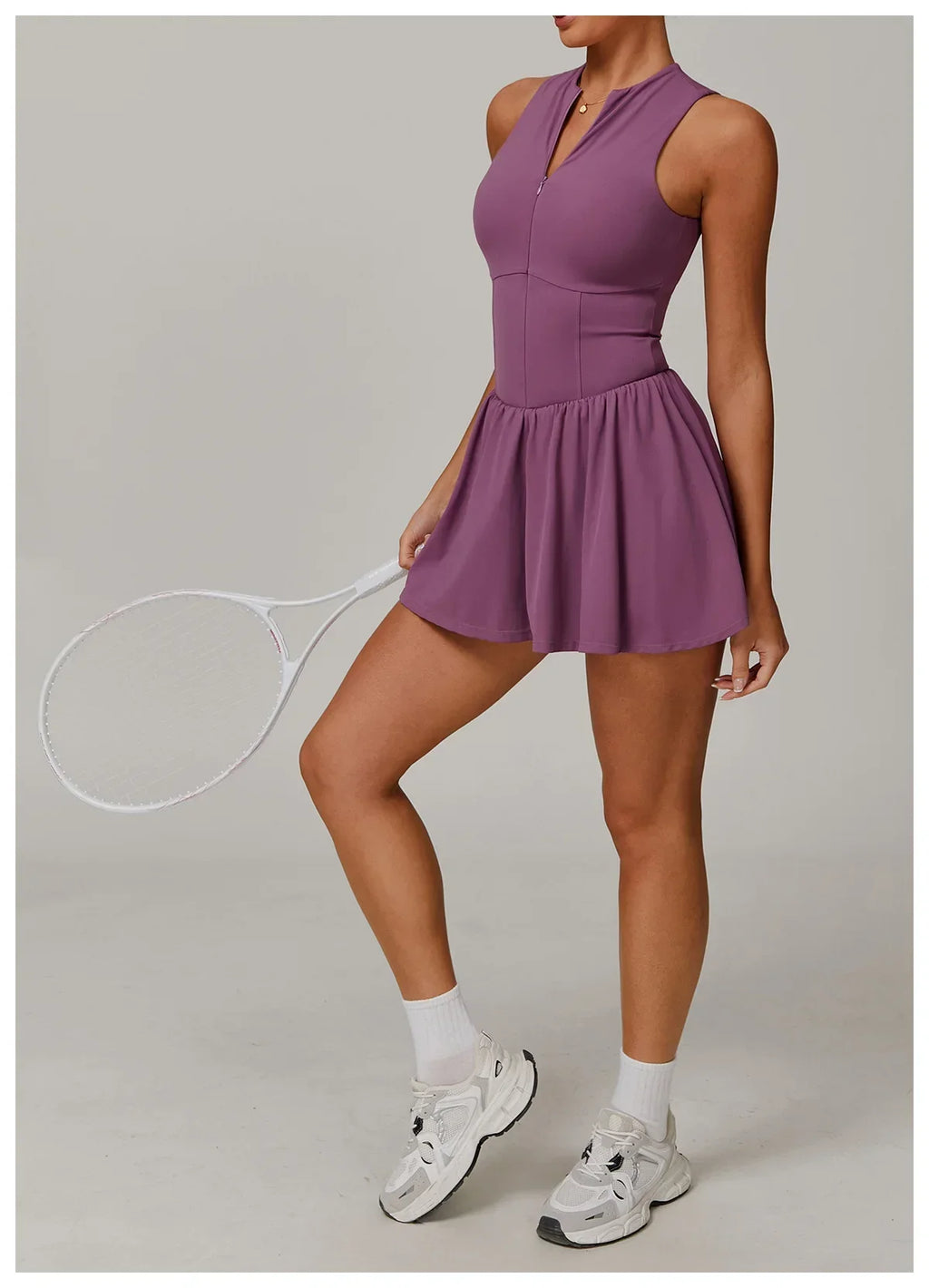Tennis Skirt Sports Fitness Stand-up Collar Anti-light Golf Badminton Casual Fitness Workout Clothing Gym Yoga Suit for Women