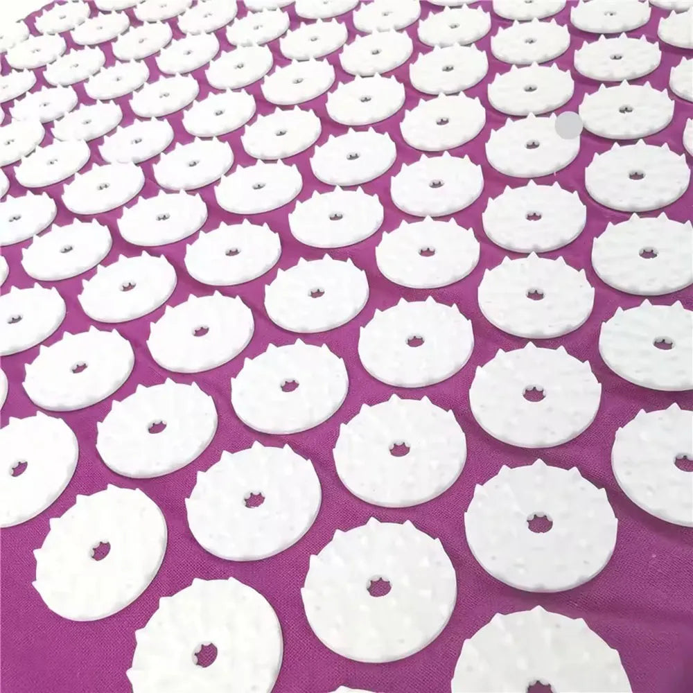 Massager pillow, massage mat for Yoga acupressure relieves pain stress, back, body pain, tip mat, acupuncture mat and pillow set