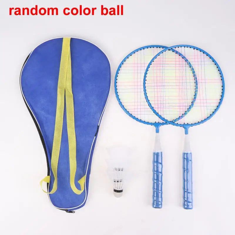 Family Sports Toy: Children's Lightweight Badminton Racket Double Set with Backpack, Designed for Kids Sports