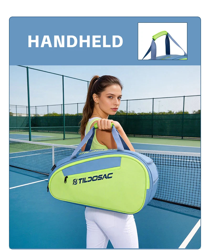 Professional Pickleball Racquet Backpack Large Capacity Waterproof Padel Pickleball Bag Shoe Compartment Padel Sporting Handbag