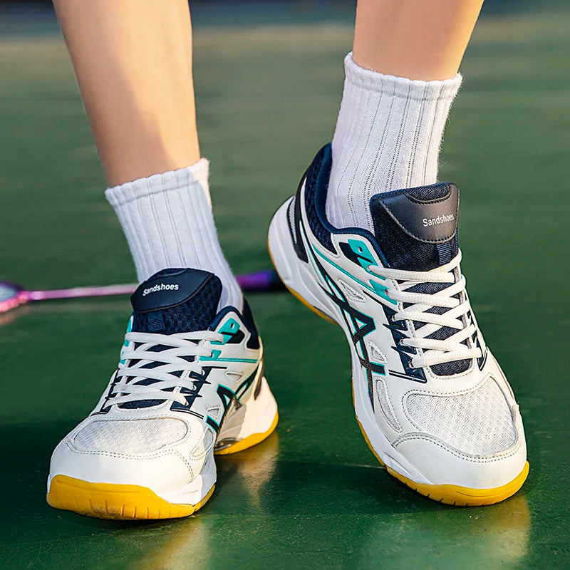 Men's and women's badminton shoes - sports support, flexibility, shock absorption and cushioning, grip table tennis shoes, volle