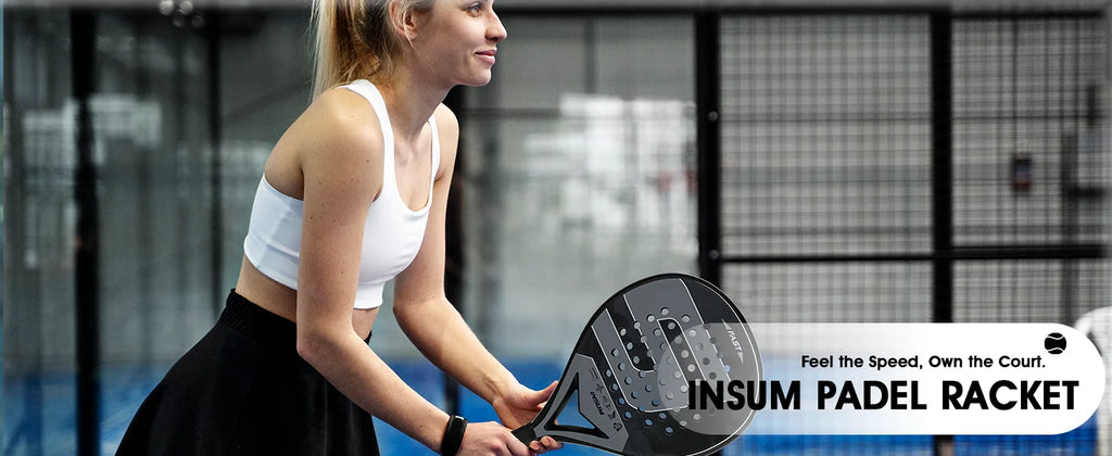 INSUM Padel Racket Lightweight Padel Tennis Racquets With Diamond Shape & Anti-Vibration System Suitable For Beginner To Advance
