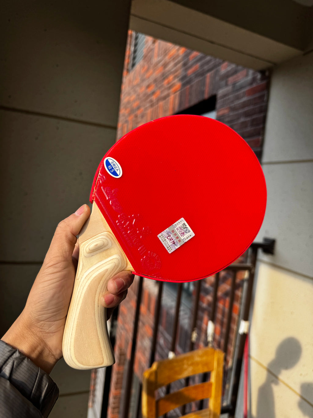 Special Shaped Table Tennis Racket 6mm Thickness Grasp The Diagonal Handle Professional Bottom Plate Developed By Peng Daoxiu
