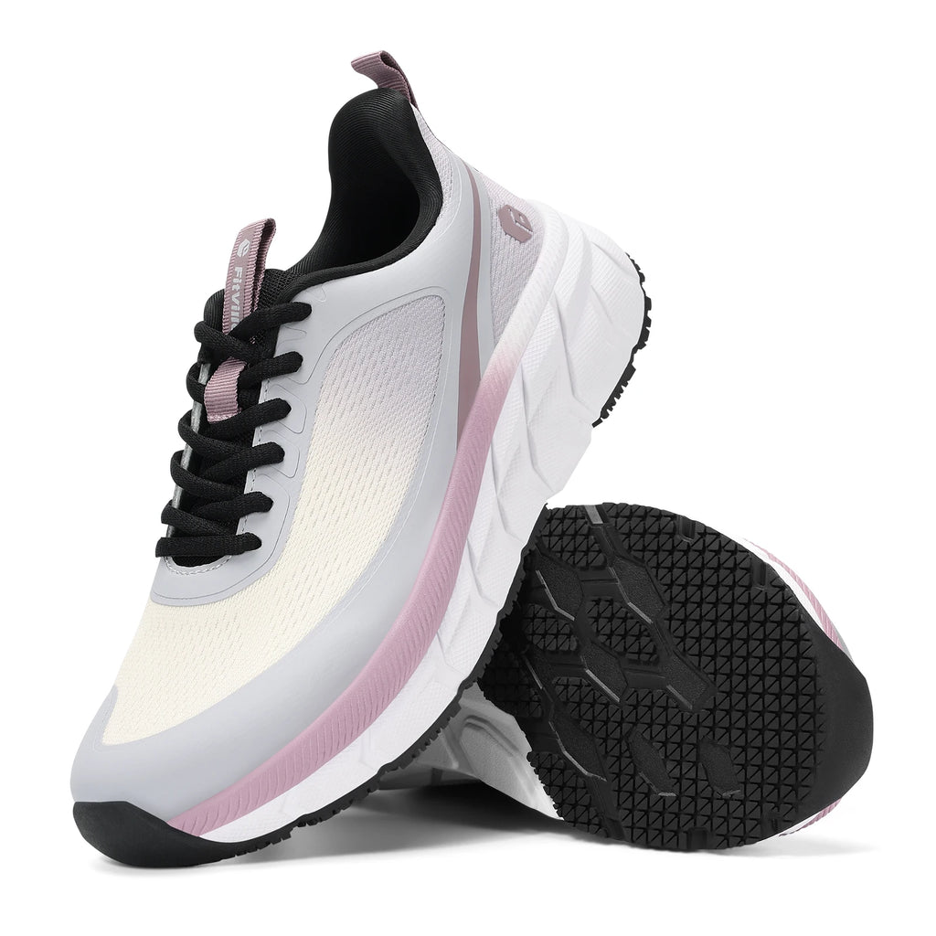 Fittington Women's Sports Shoes Wide Women Sneakers Non-Slip Tennis Walking Running Shoes For Women Swollen Feet Pain Relief