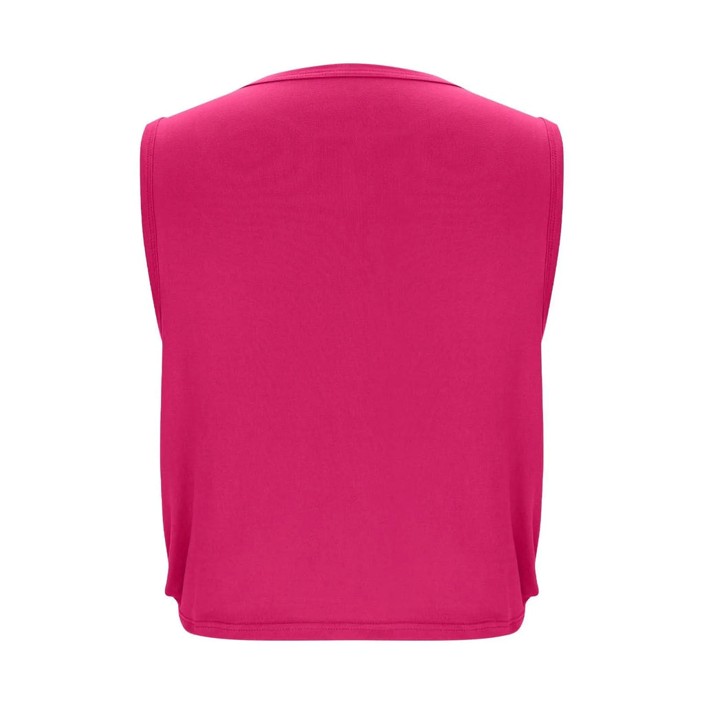 Women Sleeveless Yoga Tops Athletic Vest Breathable Blouse Cover Up Gym Workout Cool T-Shirt Running Short Tank Crop Top