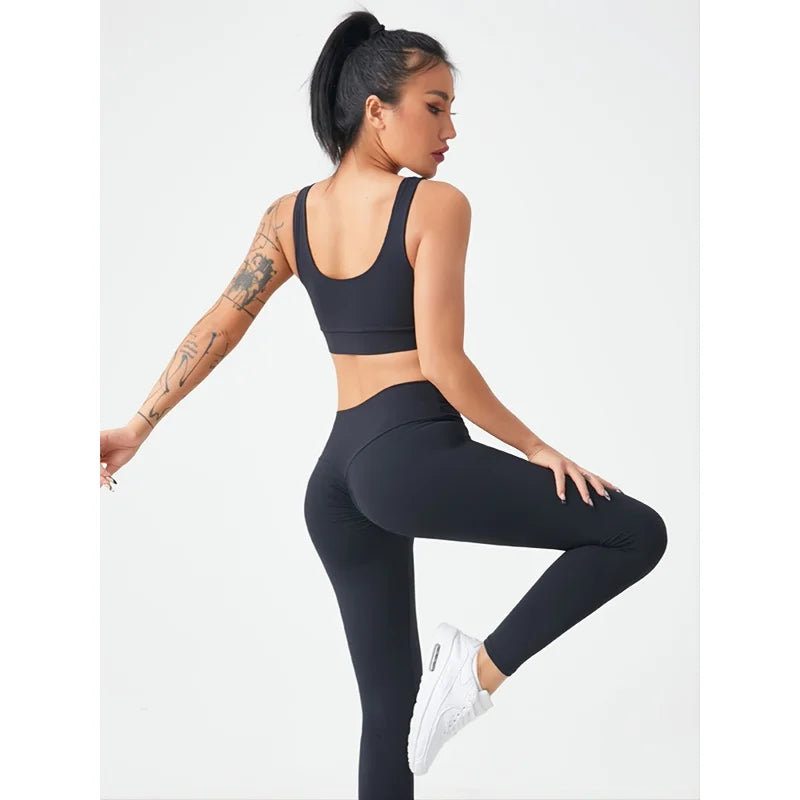 Yoga pants, nude-feel pants, high-waisted butt-lifting fitness pants, butt-enhancing pants for women