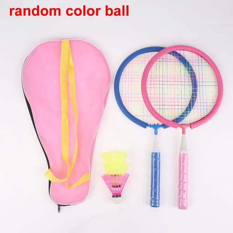 Family Sports Toy: Children's Lightweight Badminton Racket Double Set with Backpack, Designed for Kids Sports