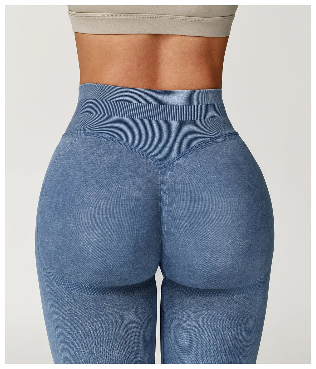 Yoga Pants Sports Leggings Women Seamless Sports Yoga Pant High Waist Ribbed Gym Clothes Fitness Workout Wear Scrunch Bum Tights
