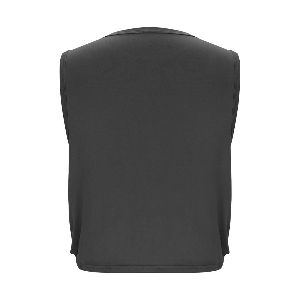 Women Sleeveless Yoga Tops Athletic Vest Breathable Blouse Cover Up Gym Workout Cool T-Shirt Running Short Tank Crop Top