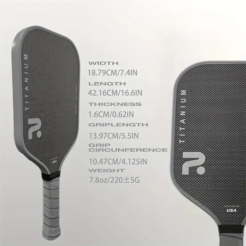 TITANIUM T700 Pickleball Paddle surface increases spin and control, 16mm polypropylene core, offensive, defensive