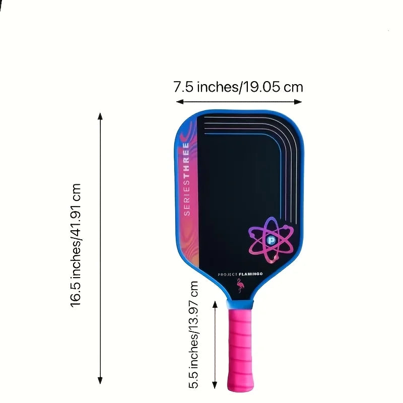 PROJECT PEACOCK Pickleball Paddle, T700 Carbon Fiber Textured Surface, Polymer Honeycomb Core 16MM, Balanced Power&Spin&Control