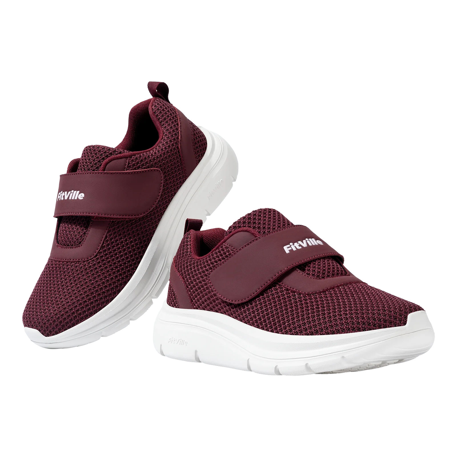 FitVille Women's Shoes Wide Diabetes Shoes Adjustable Strap for Swollen Feet Slip on Walking Lightweight Comfortable Sneakers