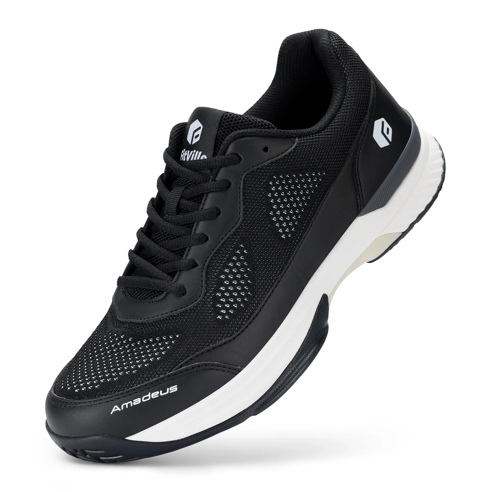 FitVille Men'S Tennis Shoes Wide Width 2E Professional Training Shoes Breathable Non-Slip For Racquet Sports With Arch Support