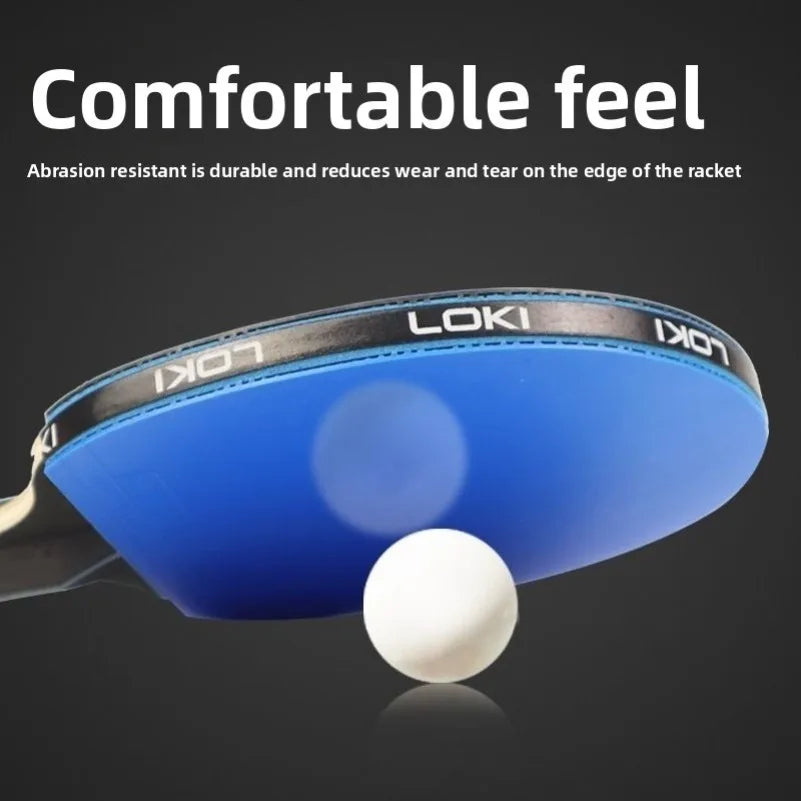 Professional Training Table Tennis Adhesive Rubber PingPong Rackets with Blue Color Ping Pong Rubber 5-layer Pure Wooden Board