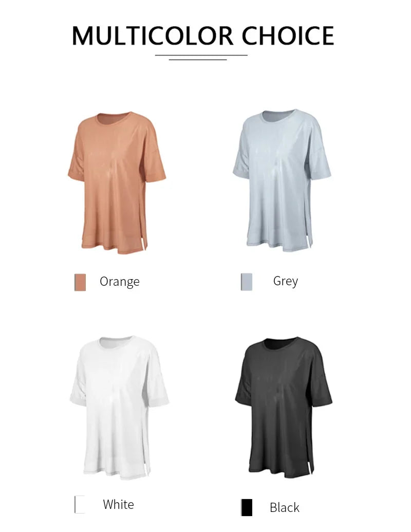 Yoga Sport Shirt Quick Drying Yoga Blouse Fitness Mesh Stitched Casual Sports Top Summer Short Sleeve Sport T-Shirt For Women