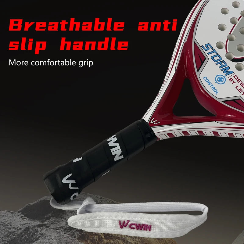 Carbon Fiber Padel Racket | Tennis Racket | Cricket Racket | Beach Racket | EVA Elastic Memory Core | For Women and Beginner!