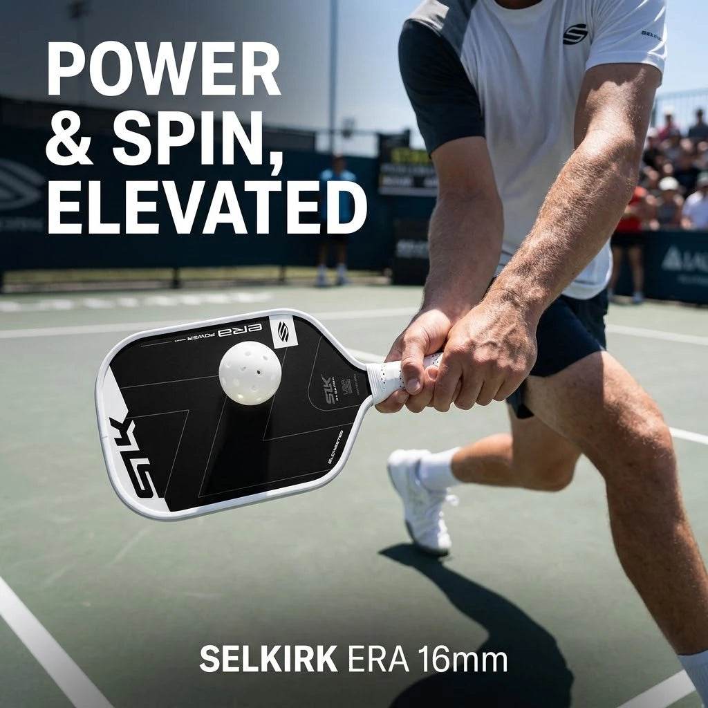 Selkirk ERA 16mm Pickleball Paddle T700 Carbon Fiberglass Core High Spin Professional Training Racket Equipment Large Sweet Spot