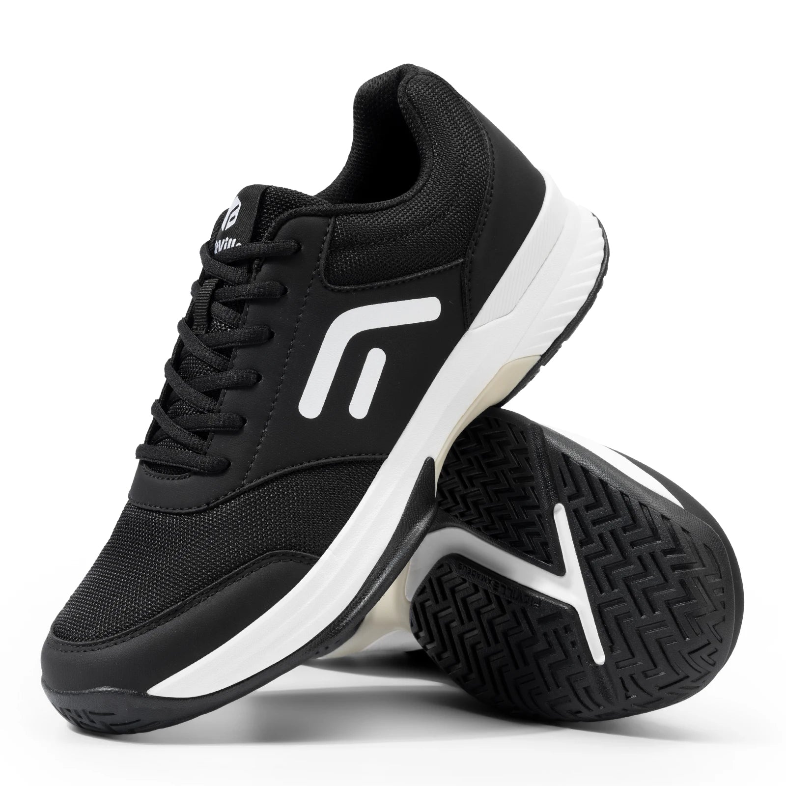 Fittington Wide Pickleball Shoes for Men Casual Sport Sneakers Breathable Tennis Shoes Hard Court Racquetball Cushioning Support