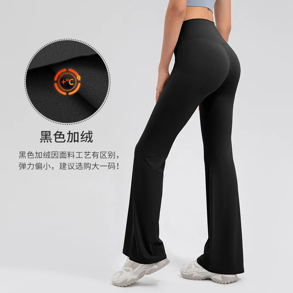 Yoga Pants Women High Waisted Yoga Pants with Pockets  Workout Flare Leggings Work Dress Pants Sports running fitness pants