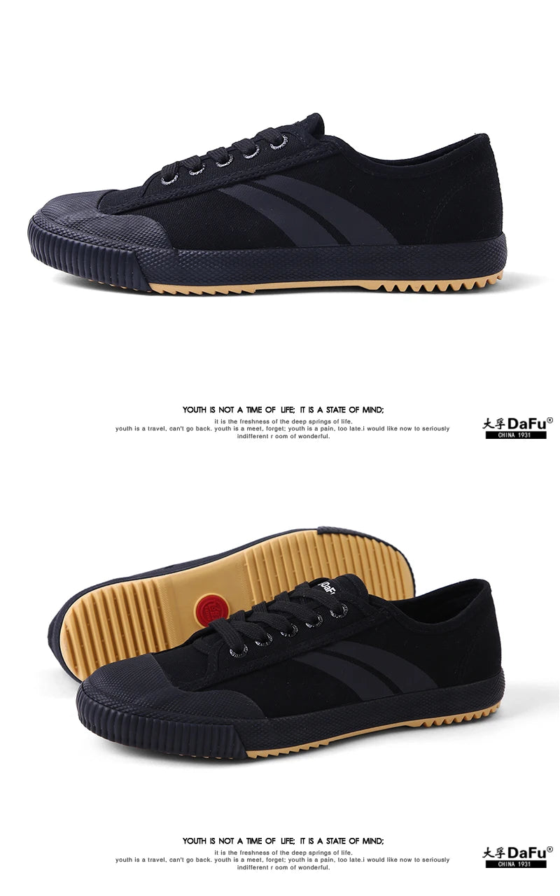 DaFu Shoes Improved Classical Sneakers Martial Arts All Balck Shoes