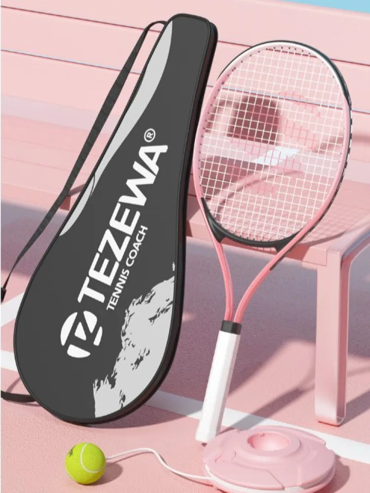 Aluminum Tennis Rackets Included Tennis and Bag Selftraining Outdoor Sports Equipment Racquet Set Youth Games for Beginner