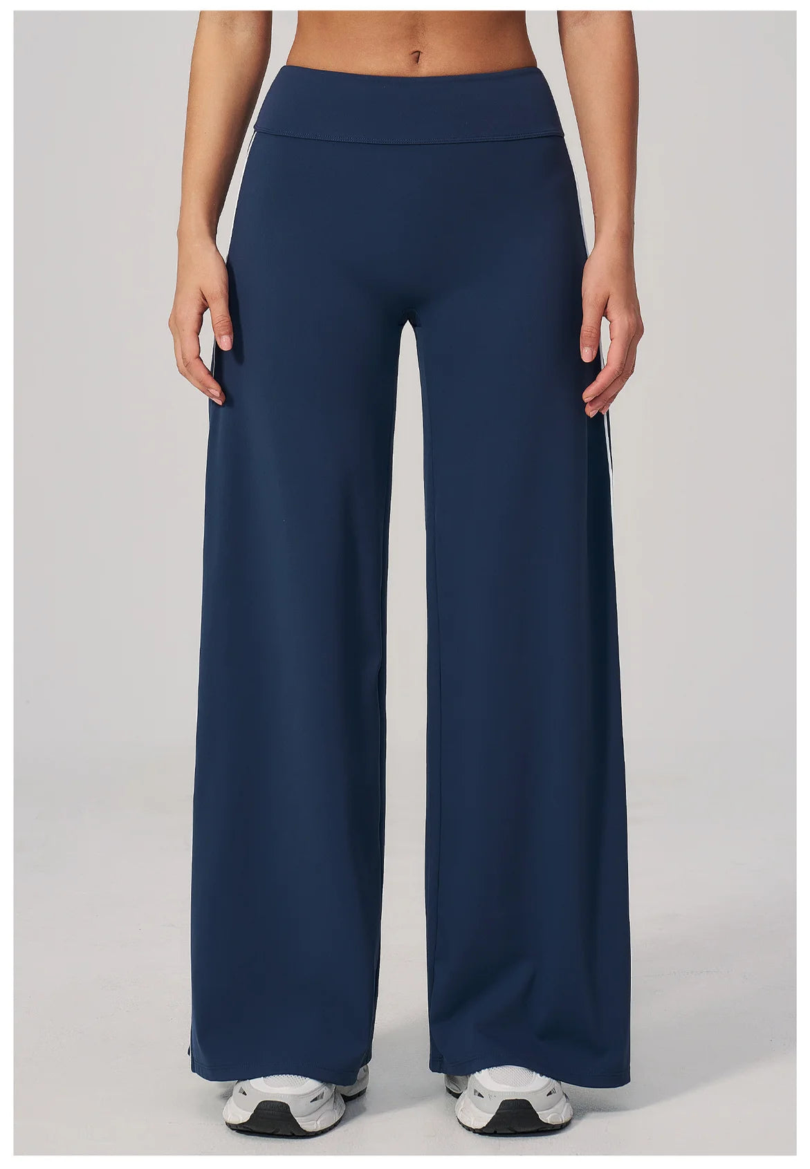 Yoga Pants Women High Waist Wide Leg Trousers Tummy Control Straight Workout Sports Pants Female Casual Fitness Bell-bottoms