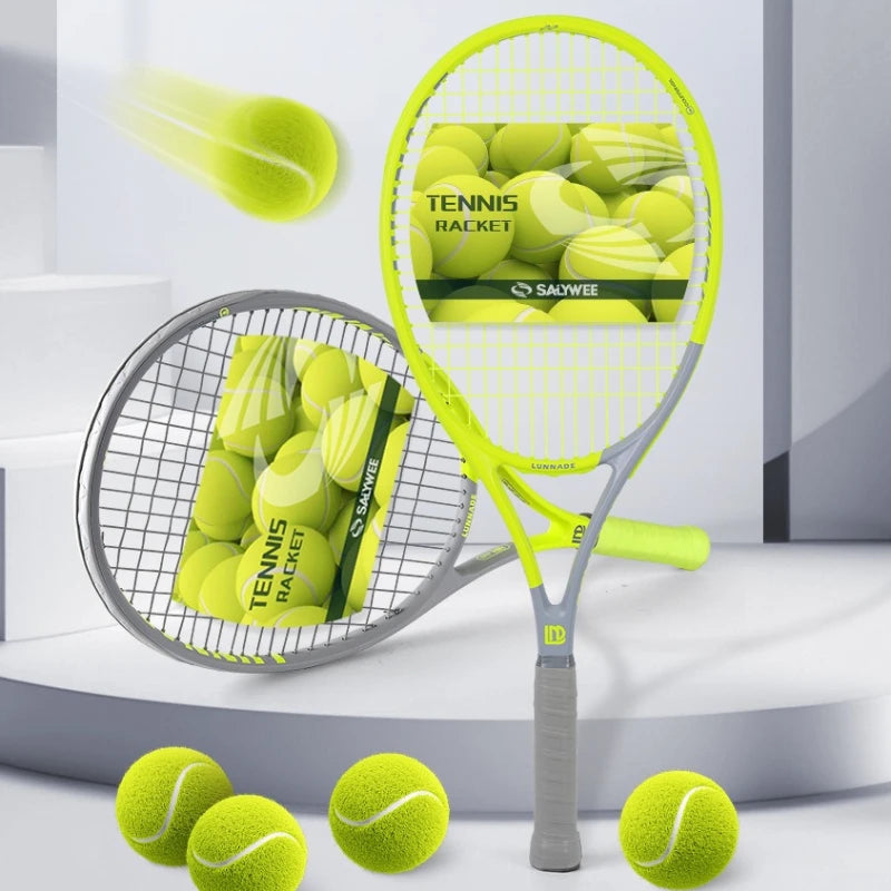 Professional Tennis Rackets Beginners Practice Lightweight Tennis Rackets Durable Training Racket Portable Sports Equipment
