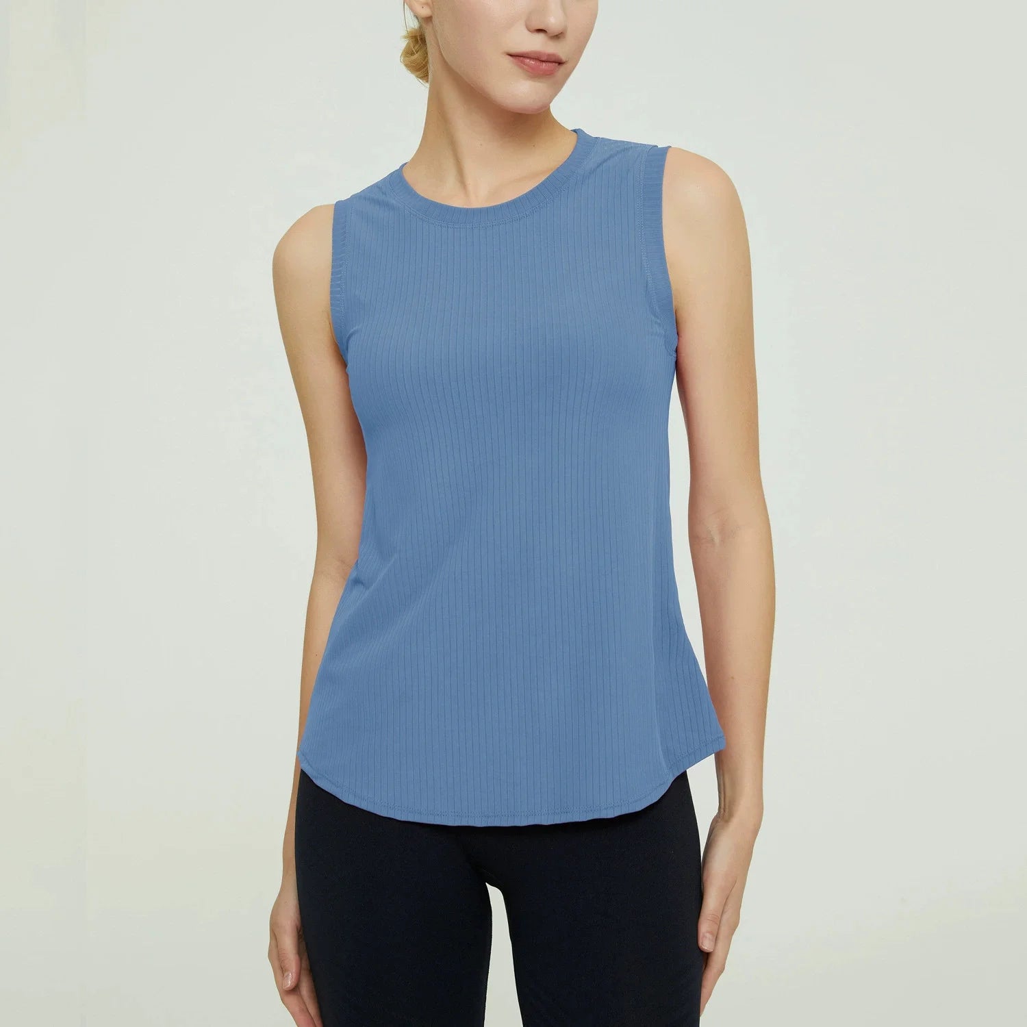 Yoga Tops Women Gym Training Sport Tops Quick-Dry Yoga Shirts Sleeveless Outdoor Running Fitness Casual Sports T-shirt