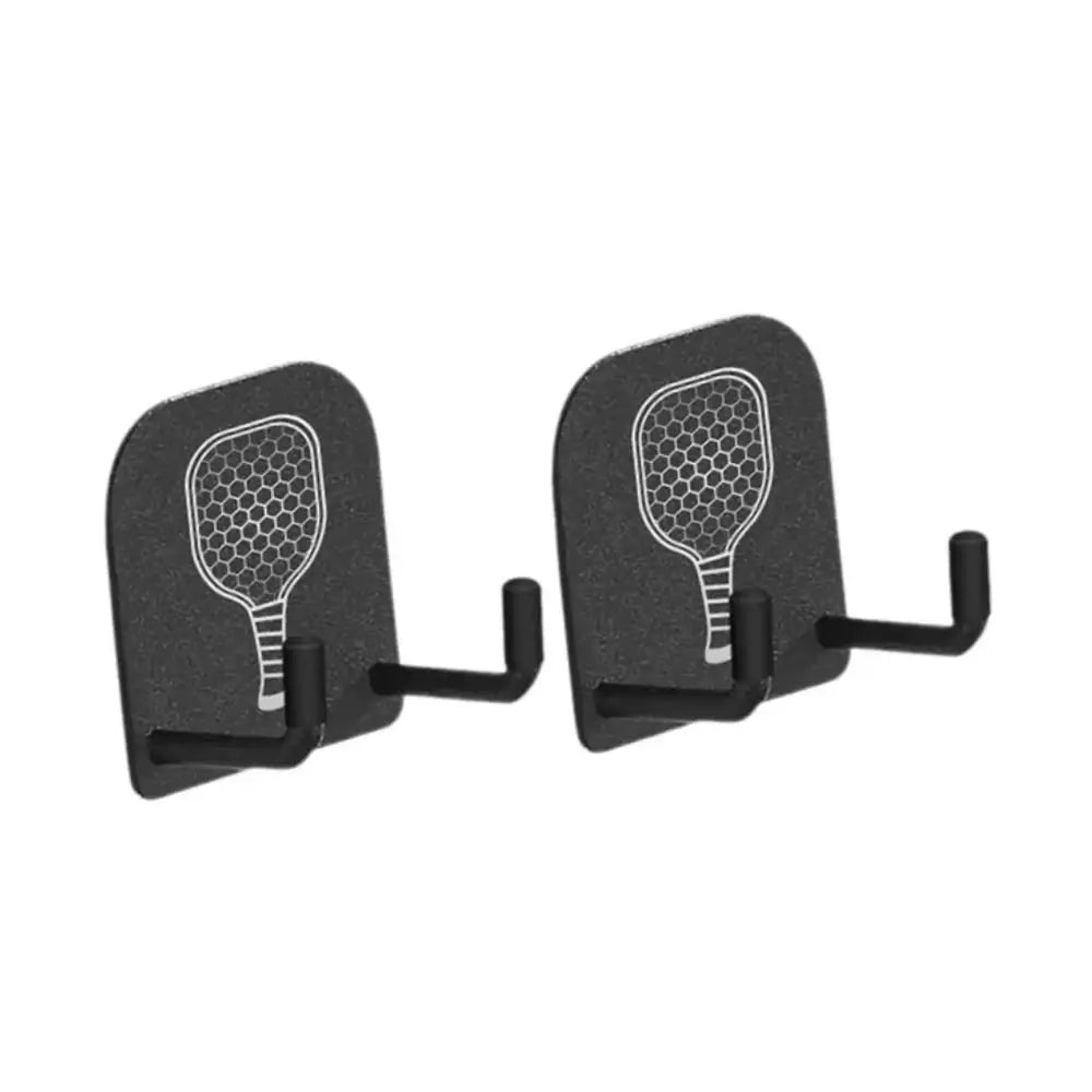 2Pcs Wall Mounted Pickleball Paddle Wall Rack Self-adhesive Punch-Free Pickleball Rackets Holder Aluminum Alloy Stable