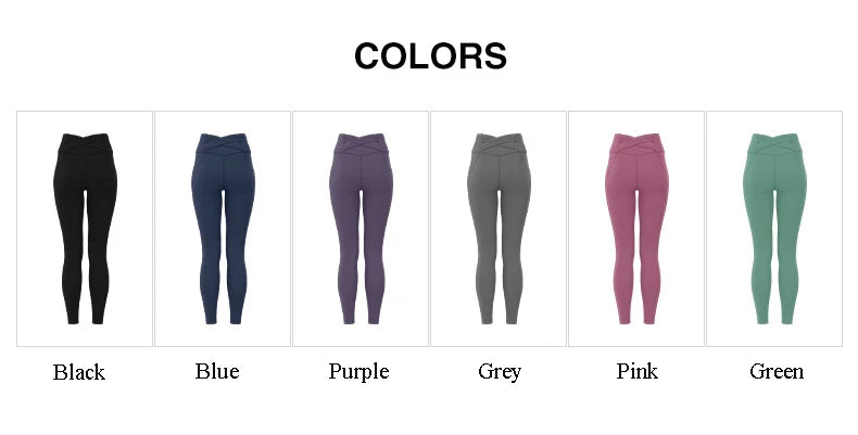 Yoga Pants For Women Elastic High Waist Cross Back Seamless Leggings Hip Lift Gym Tight Sportswear Fitness Sports Leggings