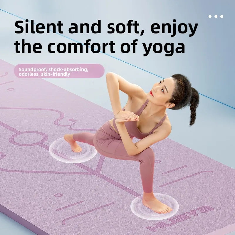 Thiened Yoga Mat Fitn Mat Home Use Pad Women's Anti-slip Silent Profional Dance Yoga Mat Gymnastics Exercise Pad