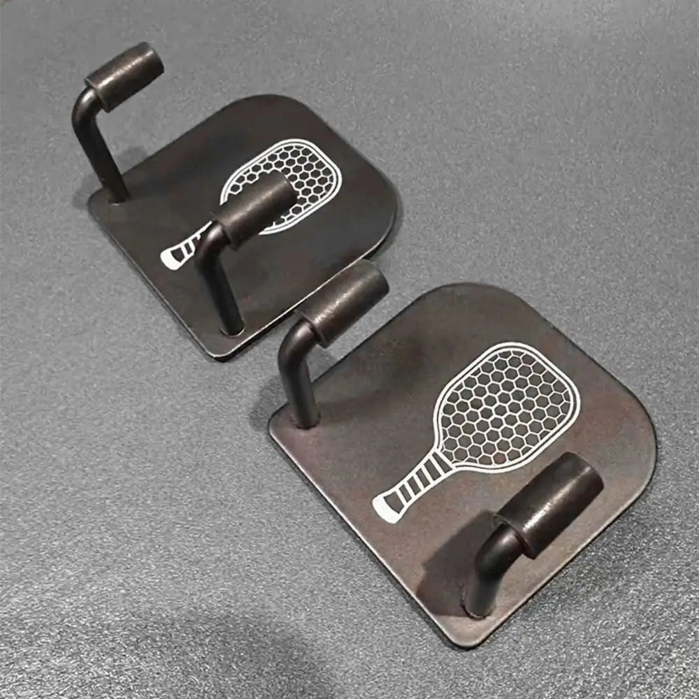 2Pcs Wall Mounted Pickleball Paddle Wall Rack Self-adhesive Punch-Free Pickleball Rackets Holder Aluminum Alloy Stable