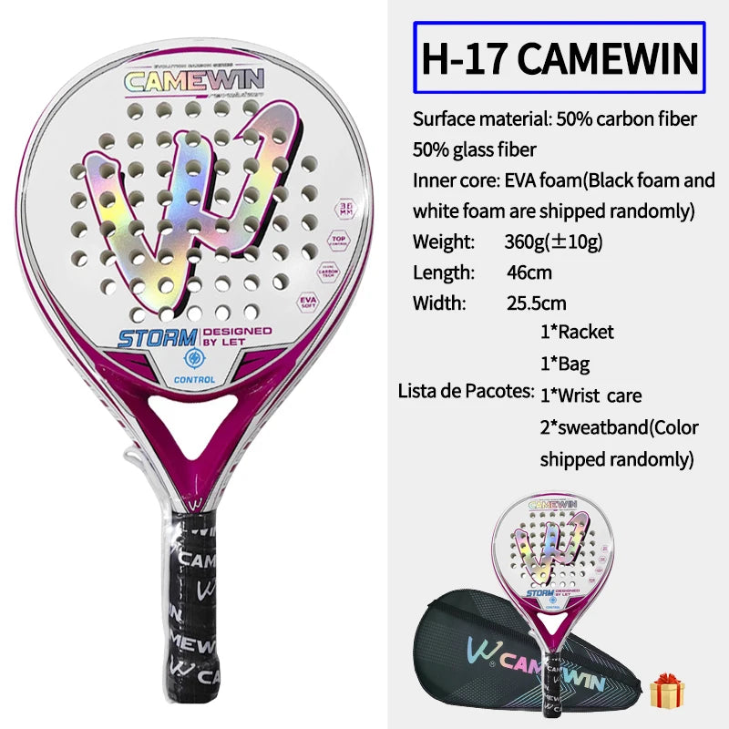 Padel racket Paddle racket Ladies only 50% carbon fiber 50% glass fiber Beach tennis racket Carbon fiber tennis racket The new