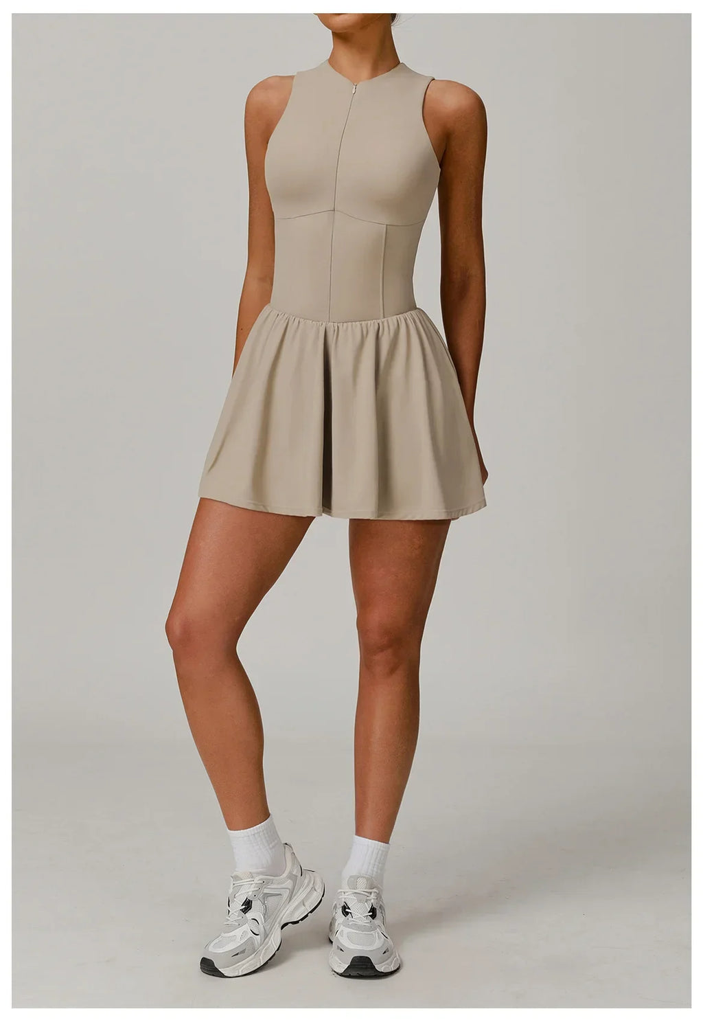 Tennis Skirt Sports Fitness Stand-up Collar Anti-light Golf Badminton Casual Fitness Workout Clothing Gym Yoga Suit for Women