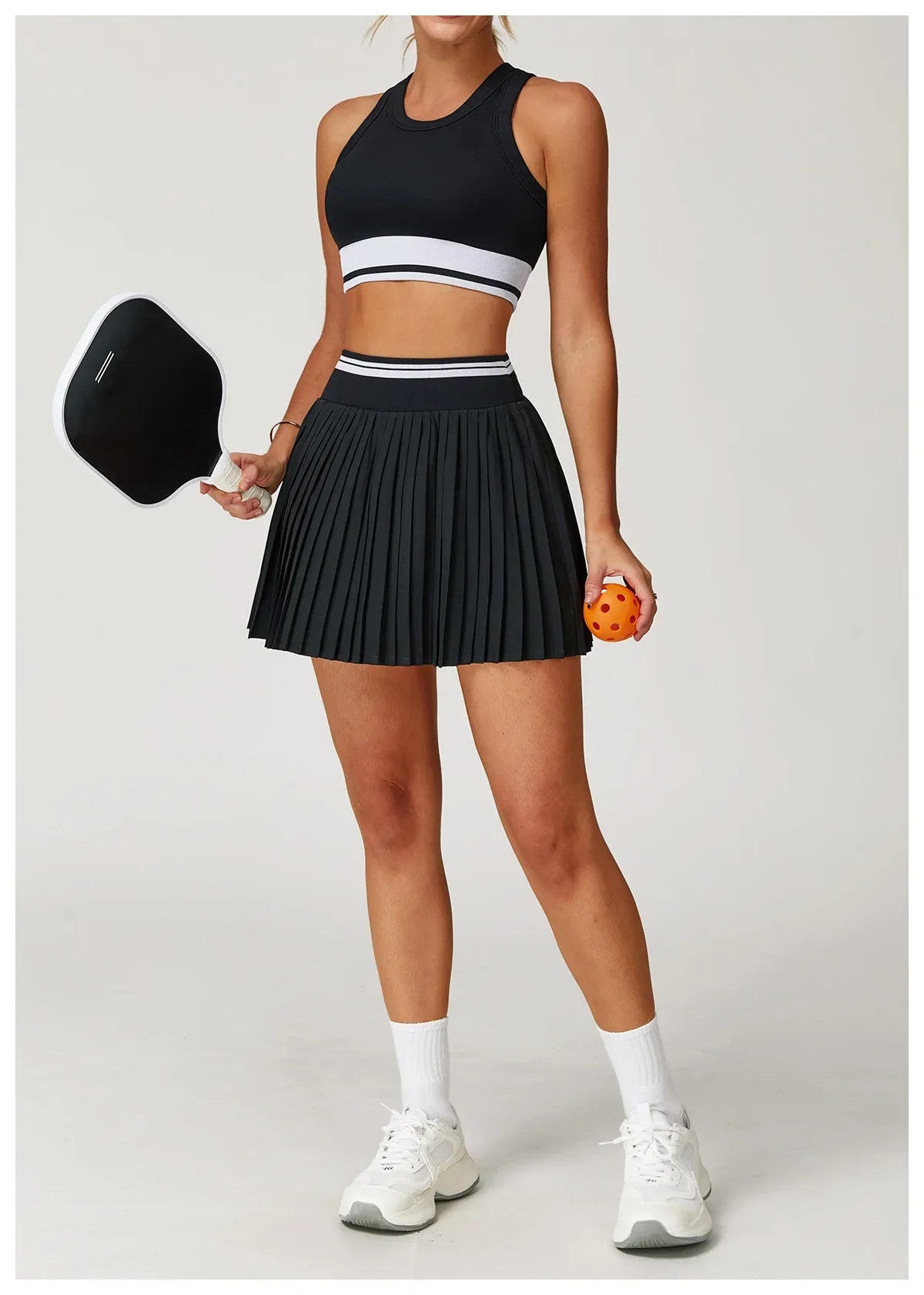 Summer Anti-Glare Tennis Skirts A-line Pleated Yoga Shorts Skirts Women High Waist Sports Fitness Skirt Gym Workout Sportswear