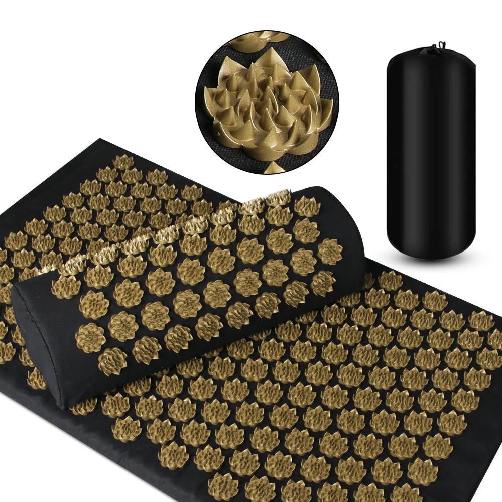Massage Cushion Yoga Acupressure Mat Acupuncture Massage Mat Relieve Stree Back Body Pain Spike Mat Foot Massager Shakti Mat