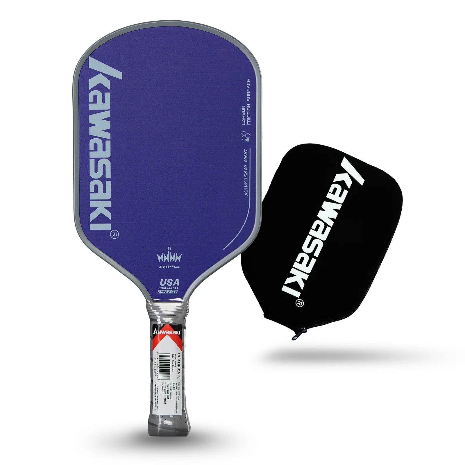 Kawasaki KING 6 USAPA Approved Wide Body Large Sweet Spot pickleball paddle With Cover