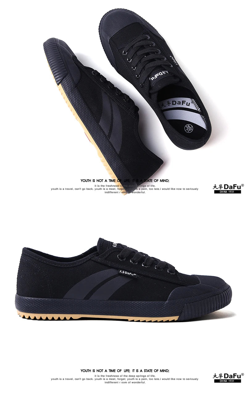 Dafu Original Kungfu Shoes Improved Version Sneakers Men Women All Black Shoes