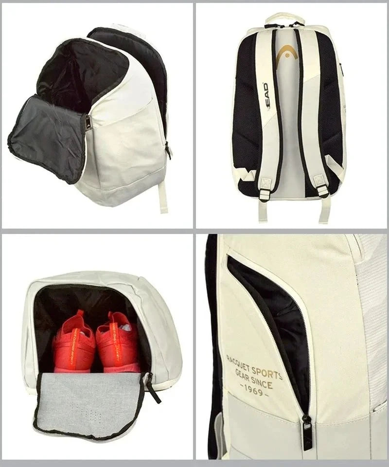 Wholesale New High Quality Heads Series Multifunctional Tennis Bag Sports Badminton Backpack with Separate Shoe Compartment