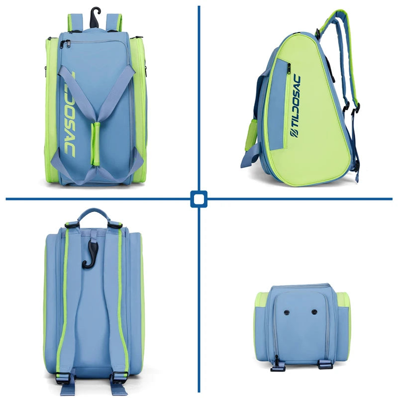 Professional Pickleball Racquet Backpack Large Capacity Waterproof Padel Pickleball Bag Shoe Compartment Padel Sporting Handbag