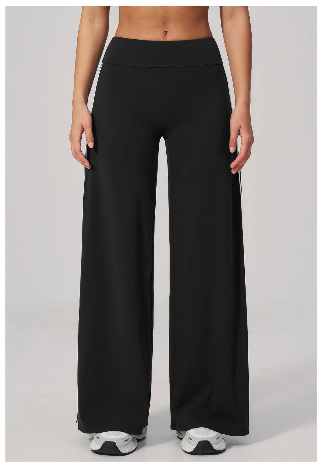 Yoga Pants Women High Waist Wide Leg Trousers Tummy Control Straight Workout Sports Pants Female Casual Fitness Bell-bottoms