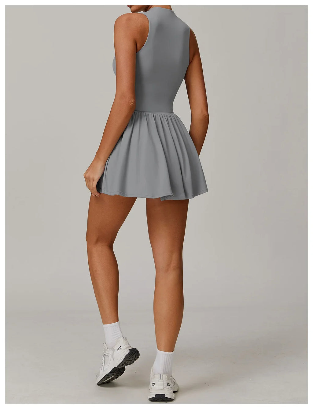 Tennis Skirt Sports Fitness Stand-up Collar Anti-light Golf Badminton Casual Fitness Workout Clothing Gym Yoga Suit for Women
