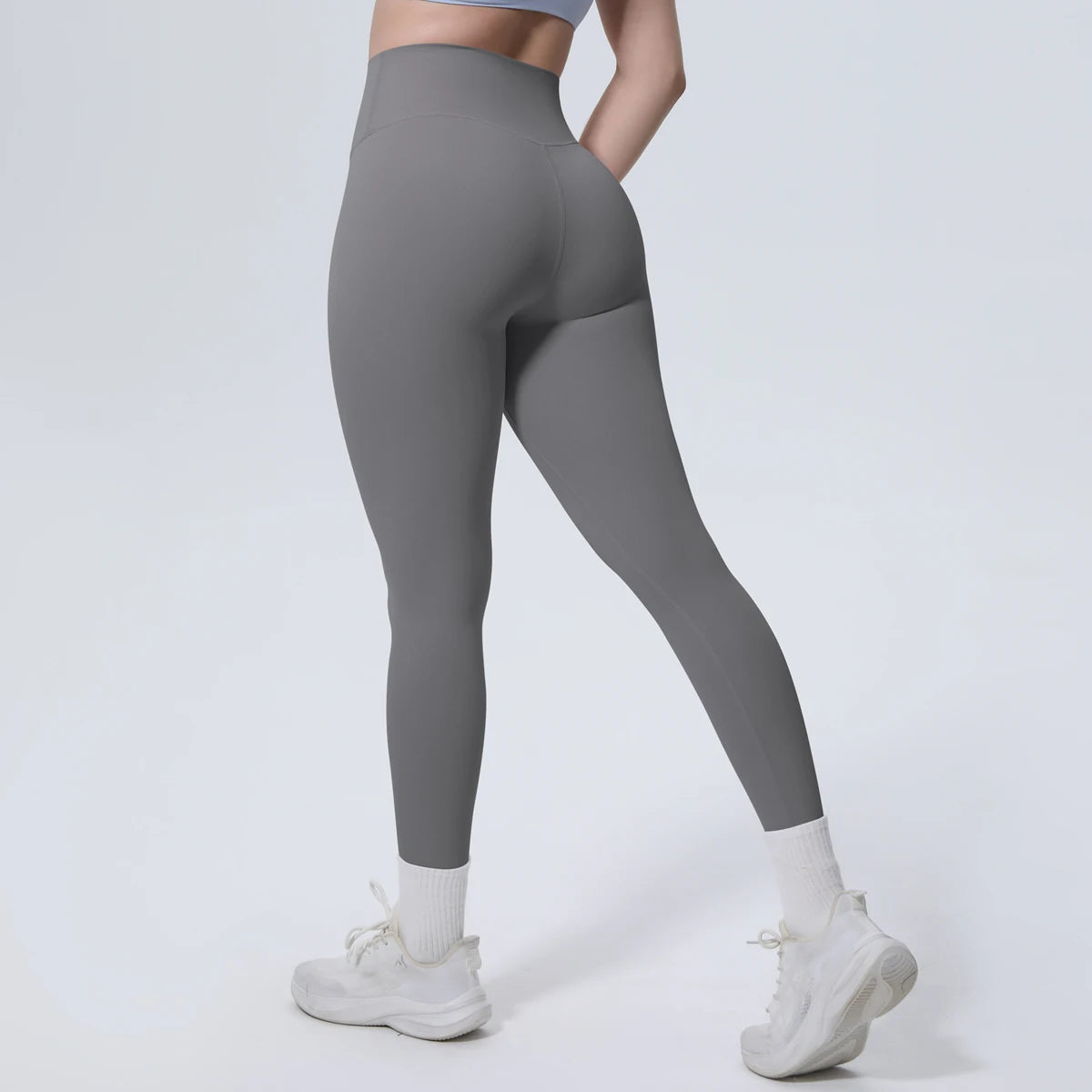 Summer Breathable Peach Buttocks Yoga Pants Solid Color High Stretch Sports Leggings Gym Push Up Outdoor Running Yoga Pants